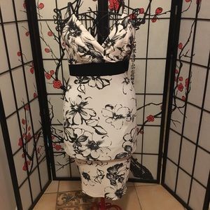 Women’s Black & White Floral Dress